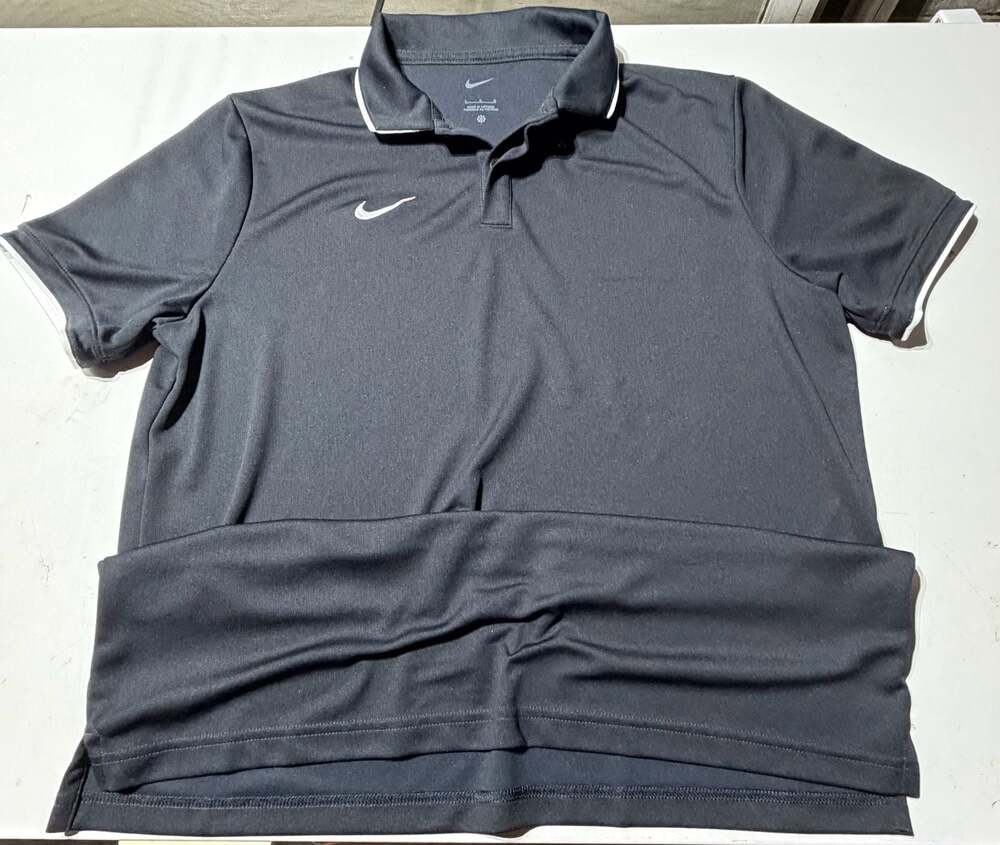 Nike Dri-FIT Black Short Sleeve Polo Shirt Size Large